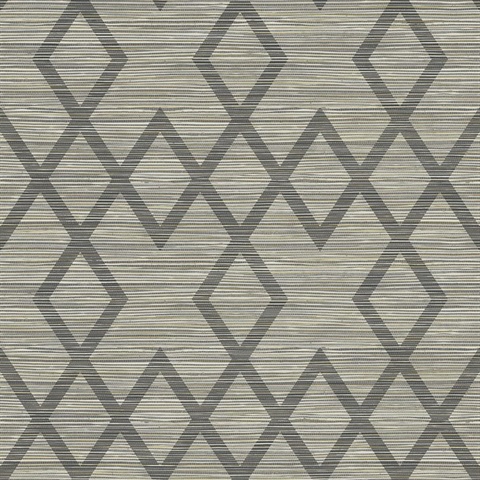 2874-BW45405 | Vana Grey Woven Diamond | Commercial Wall Decor